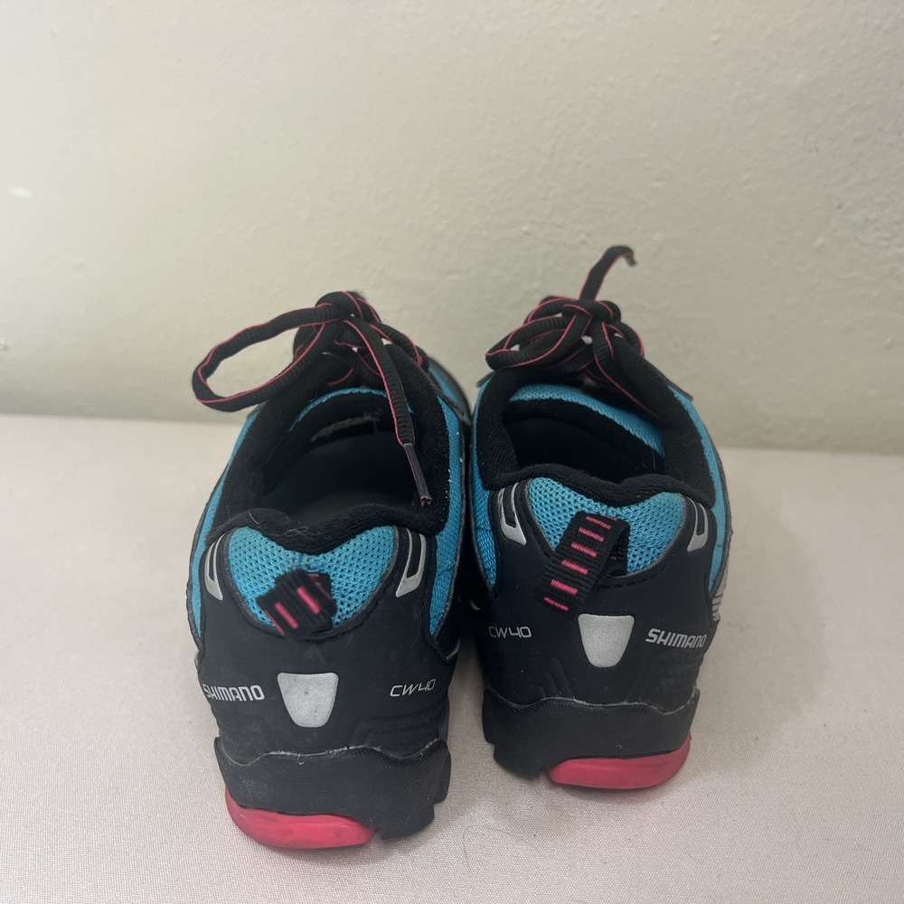 Shimano CW40 ClickR Womens Cycling Shoes Blue Black Pink SPD Cleats Size 38 - Picture 7 of 9